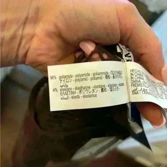 Zara Woman’s Brown And Mesh Bodysuit Size Med/Lg - Picture 6 of 6